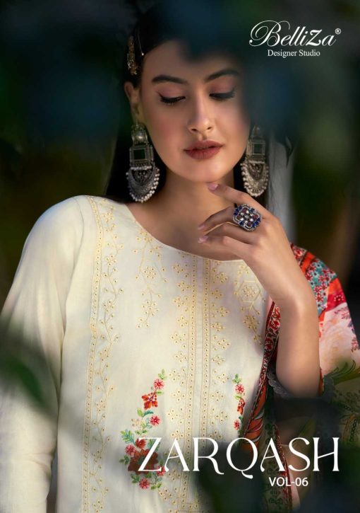 Belliza Zarqash Vol 6 Cotton Salwar Suit Catalog 6 Pcs 1 510x725 - Belliza Zarqash Vol 6 Cotton Salwar Suit Catalog 6 Pcs