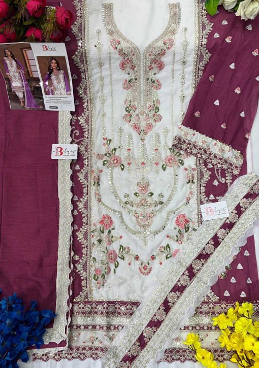 Bilqis B 186 A D Fancy Salwar Suit Catalog 4 Pcs 2 510x725 - Bilqis B 186 A-D Fancy Salwar Suit Catalog 4 Pcs