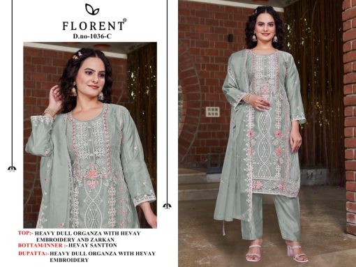 Florent DN 1036 A D Organza Salwar Suit Catalog 4 Pcs 1 510x383 - Florent DN 1036 A-D Organza Salwar Suit Catalog 4 Pcs