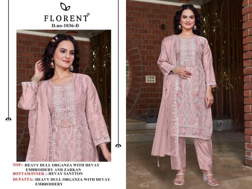 Florent DN 1036 A D Organza Salwar Suit Catalog 4 Pcs 2 510x383 - Florent DN 1036 A-D Organza Salwar Suit Catalog 4 Pcs