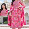 Kavya Zeenat Vol 30 Naira Cut Chanderi Readymade Suit Catalog 10 Pcs