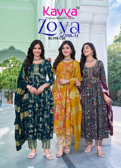 Kavya Zoya Vol 11 Aliya Cut Rayon Readymade Suit Catalog 10 Pcs 1 510x707 - Kavya Zoya Vol 11 Aliya Cut Rayon Readymade Suit Catalog 10 Pcs
