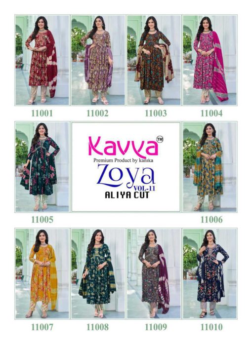 Kavya Zoya Vol 11 Aliya Cut Rayon Readymade Suit Catalog 10 Pcs 13 510x707 - Kavya Zoya Vol 11 Aliya Cut Rayon Readymade Suit Catalog 10 Pcs