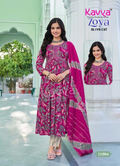 Kavya Zoya Vol 11 Aliya Cut Rayon Readymade Suit Catalog 10 Pcs 5 510x707 - Kavya Zoya Vol 11 Aliya Cut Rayon Readymade Suit Catalog 10 Pcs