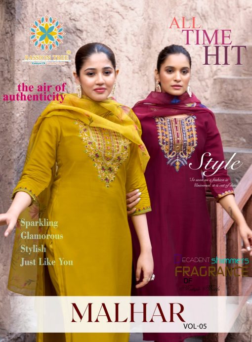Passion Tree Malhar Vol 5 Kurti with Dupatta Bottom Silk Catalog 6 Pcs 1 510x692 - Passion Tree Malhar Vol 5 Kurti with Dupatta Bottom Silk Catalog 6 Pcs