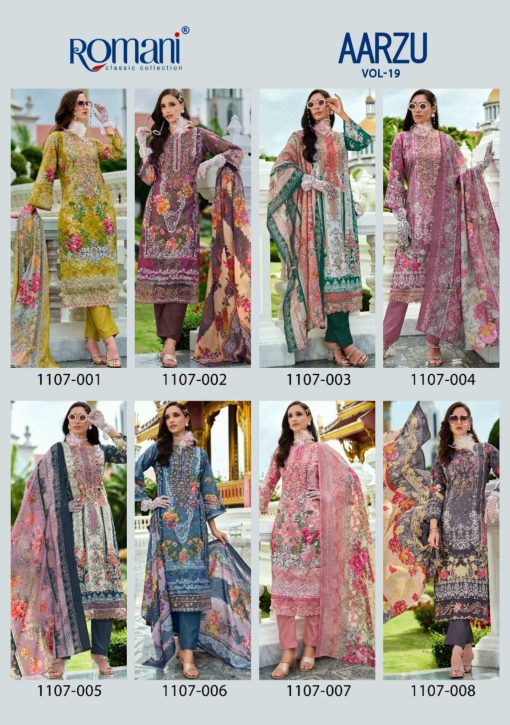 Romani Aarzu Vol 19 Cotton Salwar Suit Catalog 8 Pcs 19 510x725 - Romani Aarzu Vol 19 Cotton Salwar Suit Catalog 8 Pcs
