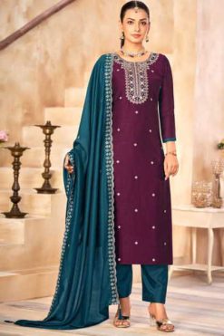 Vishnu Haseena Silk Salwar Suit Catalog 12 Pcs