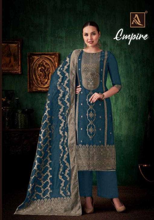 Alok Empire Jacquard Salwar Suit Catalog 6 Pcs 1 510x725 - Alok Empire Jacquard Salwar Suit Catalog 6 Pcs