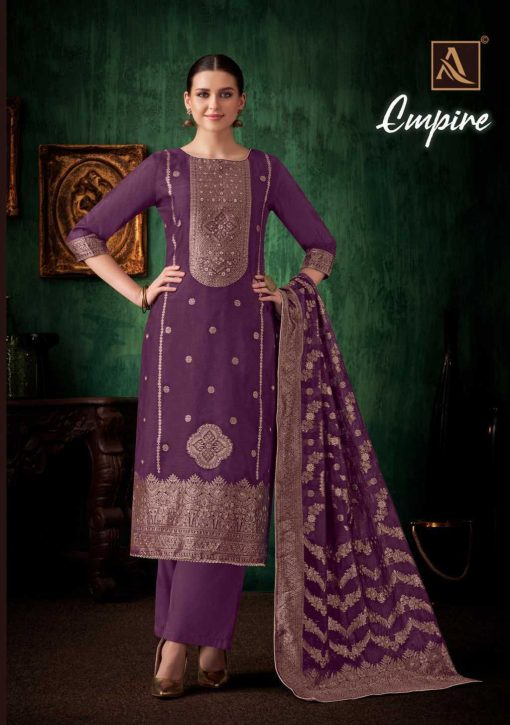 Alok Empire Jacquard Salwar Suit Catalog 6 Pcs 2 510x725 - Alok Empire Jacquard Salwar Suit Catalog 6 Pcs