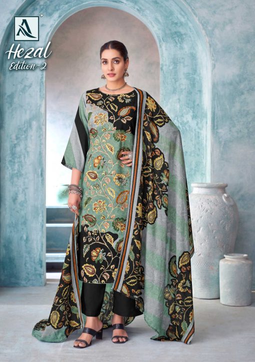 Alok Hezal Vol 2 Viscose Salwar Suit Catalog 6 Pcs 4 510x725 - Alok Hezal Vol 2 Viscose Salwar Suit Catalog 6 Pcs