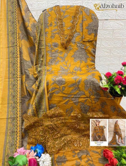 Alzohaib DN 1084 1085 Chiffon Cotton Salwar Suit Catalog 4 Pcs 7 510x670 - Alzohaib DN 1084-1085 Chiffon Cotton Salwar Suit Catalog 4 Pcs