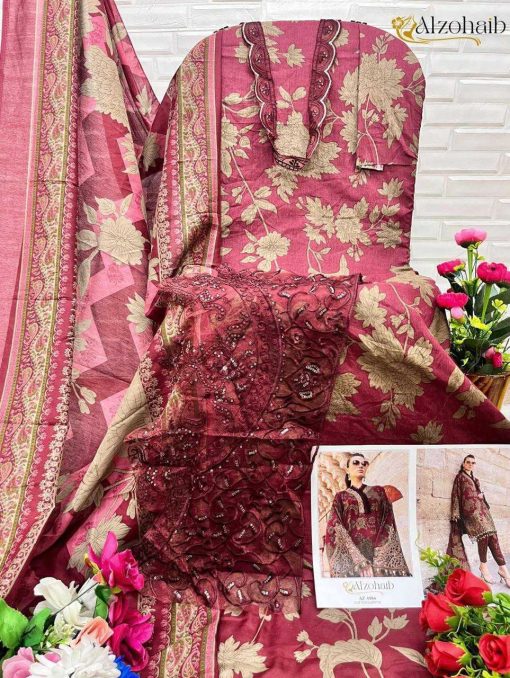 Alzohaib DN 1084 1085 Chiffon Cotton Salwar Suit Catalog 4 Pcs 8 510x678 - Alzohaib DN 1084-1085 Chiffon Cotton Salwar Suit Catalog 4 Pcs