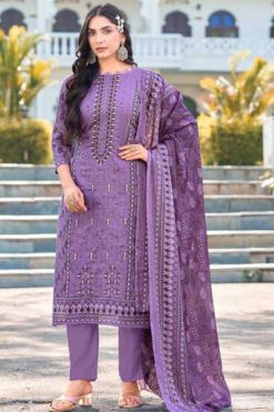 Alzohaib DN 1258-1260 Chiffon Cotton Salwar Suit Catalog 4 Pcs