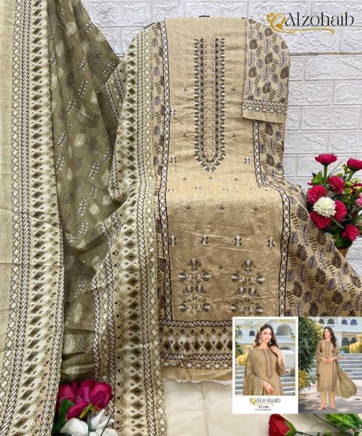 Alzohaib DN 1258 1260 Chiffon Cotton Salwar Suit Catalog 4 Pcs 7 1 510x615 - Alzohaib DN 1258-1260 Chiffon Cotton Salwar Suit Catalog 4 Pcs