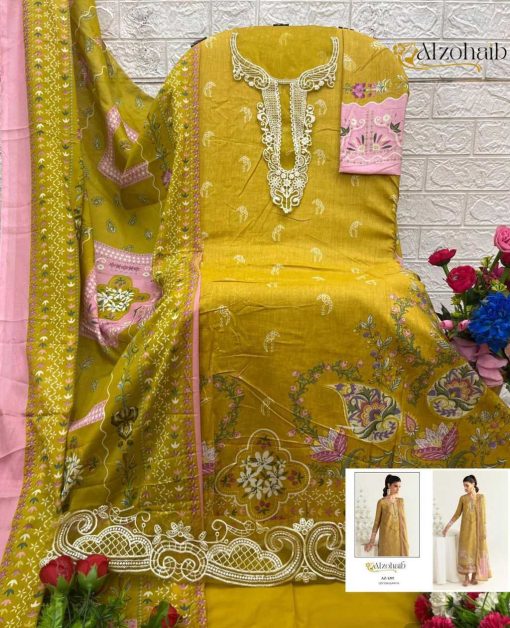 Alzohaib DN 1294 1300 Chiffon Cotton Salwar Suit Catalog 7 Pcs 13 510x628 - Alzohaib DN 1294-1300 Chiffon Cotton Salwar Suit Catalog 7 Pcs