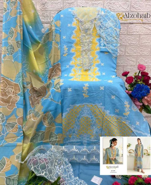 Alzohaib DN 1294 1300 Chiffon Cotton Salwar Suit Catalog 7 Pcs 14 510x623 - Alzohaib DN 1294-1300 Chiffon Cotton Salwar Suit Catalog 7 Pcs