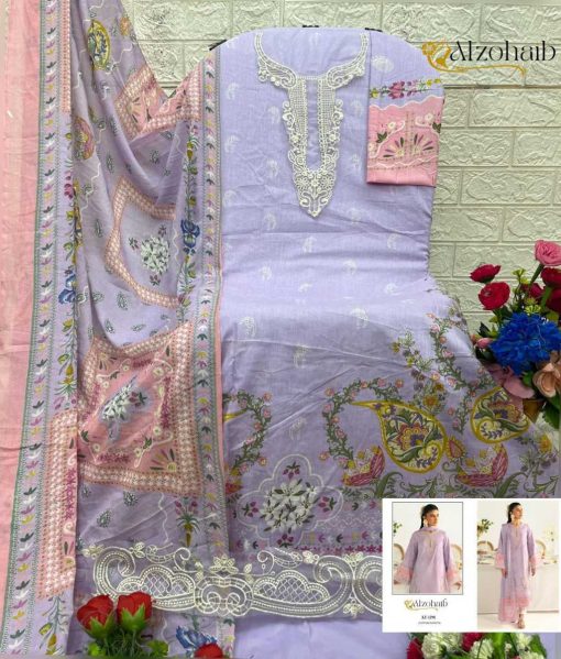 Alzohaib DN 1294 1300 Chiffon Cotton Salwar Suit Catalog 7 Pcs 15 510x599 - Alzohaib DN 1294-1300 Chiffon Cotton Salwar Suit Catalog 7 Pcs