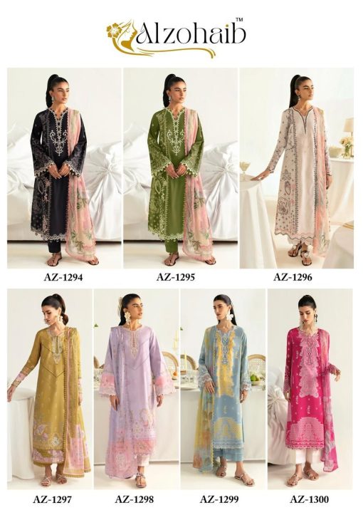 Alzohaib DN 1294 1300 Chiffon Cotton Salwar Suit Catalog 7 Pcs 16 510x723 - Alzohaib DN 1294-1300 Chiffon Cotton Salwar Suit Catalog 7 Pcs