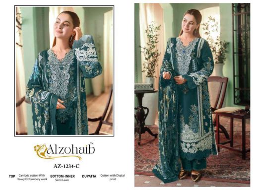 Alzohaib Zahra Vol 1 Chiffon Cotton Salwar Suit Catalog 4 Pcs 3 510x383 - Alzohaib Zahra Vol 1 Chiffon Cotton Salwar Suit Catalog 4 Pcs