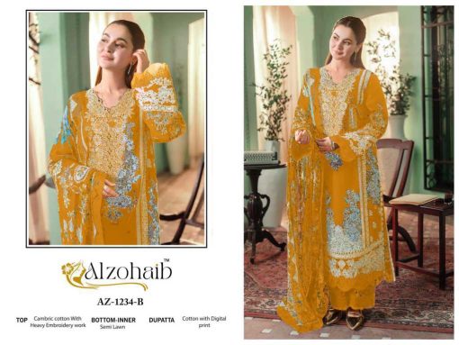 Alzohaib Zahra Vol 1 Chiffon Cotton Salwar Suit Catalog 4 Pcs 4 510x383 - Alzohaib Zahra Vol 1 Chiffon Cotton Salwar Suit Catalog 4 Pcs