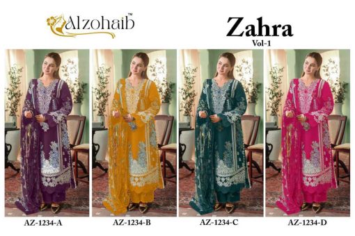 Alzohaib Zahra Vol 1 Chiffon Cotton Salwar Suit Catalog 4 Pcs 6 510x340 - Alzohaib Zahra Vol 1 Chiffon Cotton Salwar Suit Catalog 4 Pcs