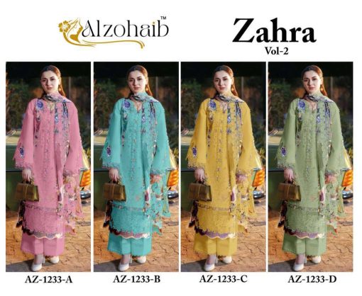 Alzohaib Zahra Vol 2 Chiffon Cotton Salwar Suit Catalog 4 Pcs 10 510x418 - Alzohaib Zahra Vol 2 Chiffon Cotton Salwar Suit Catalog 4 Pcs