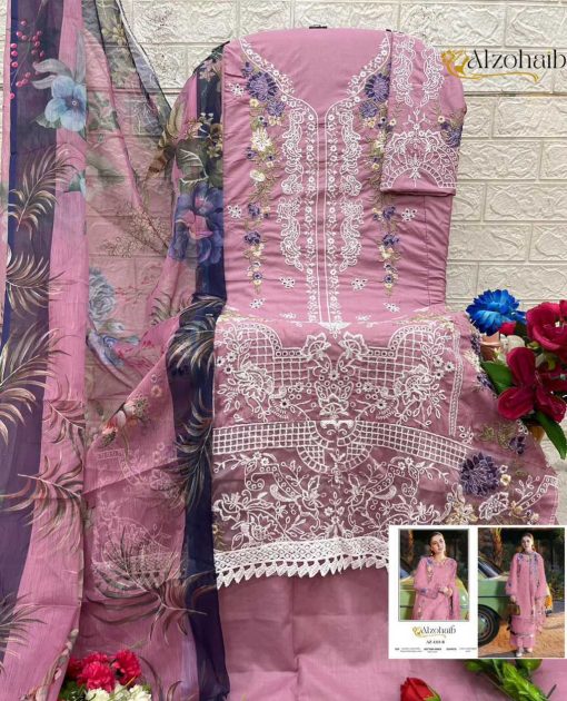 Alzohaib Zahra Vol 2 Chiffon Cotton Salwar Suit Catalog 4 Pcs 6 510x630 - Alzohaib Zahra Vol 2 Chiffon Cotton Salwar Suit Catalog 4 Pcs