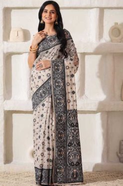 Astita Charcoal Charm Cotton Saree Sari Catalog 6 Pcs 247x371 - Surat Fabrics