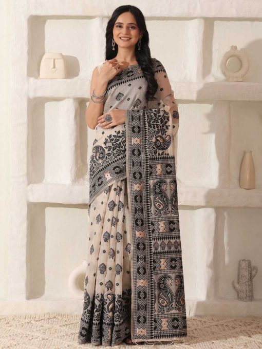 Astita Charcoal Charm Cotton Saree Sari Catalog 6 Pcs 3 510x680 - Astita Charcoal Charm Cotton Saree Sari Catalog 6 Pcs