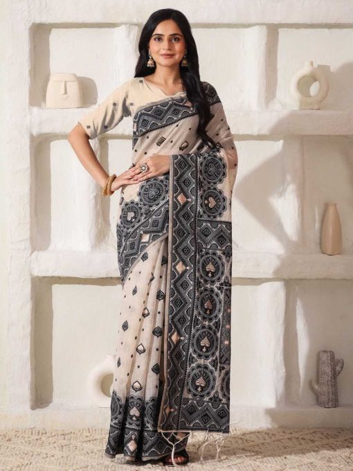 Astita Charcoal Charm Cotton Saree Sari Catalog 6 Pcs 6 510x680 - Astita Charcoal Charm Cotton Saree Sari Catalog 6 Pcs