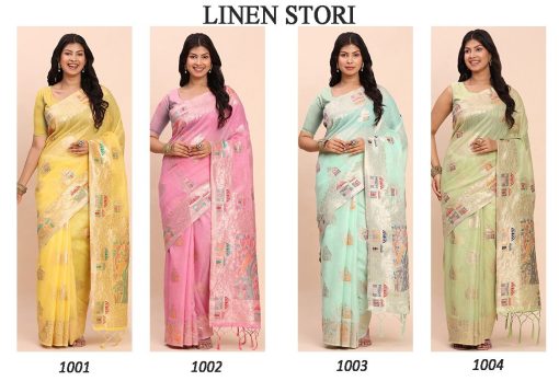 Astita Linen Stori Saree Sari Catalog 4 Pcs 5 510x348 - Astita Linen Stori Saree Sari Catalog 4 Pcs