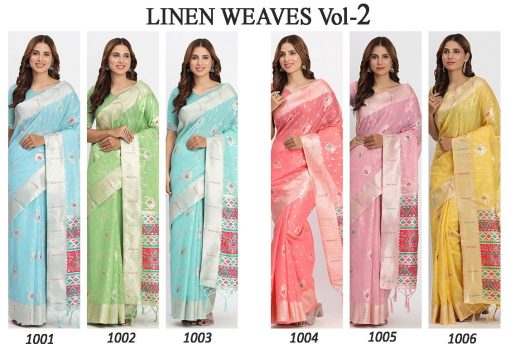 Astita Linen Weaves Vol 2 Cotton Saree Sari Catalog 6 Pcs 7 510x348 - Astita Linen Weaves Vol 2 Cotton Saree Sari Catalog 6 Pcs
