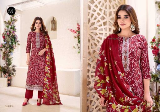 Belliza Nazma Cotton Salwar Suit Catalog 6 Pcs 9 510x357 - Belliza Nazma Cotton Salwar Suit Catalog 6 Pcs