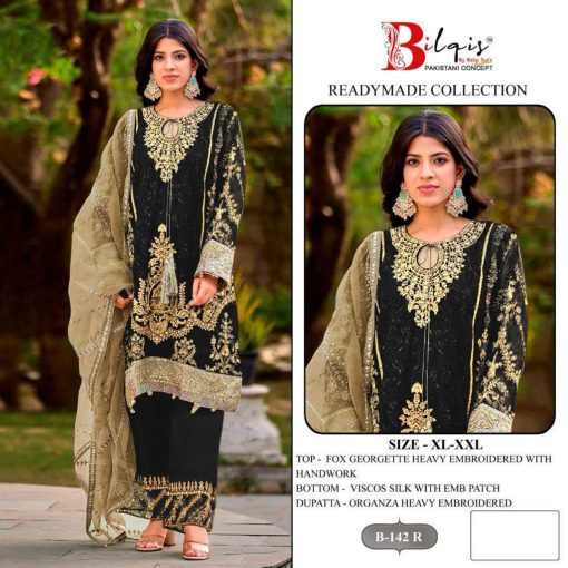 Bilqis B 142 Q T Georgette Readymade Suit Catalog 4 Pcs 3 510x510 - Bilqis B 142 Q-T Georgette Readymade Suit Catalog 4 Pcs