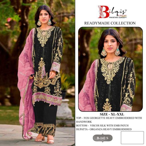Bilqis B 142 Q T Georgette Readymade Suit Catalog 4 Pcs 5 510x510 - Bilqis B 142 Q-T Georgette Readymade Suit Catalog 4 Pcs