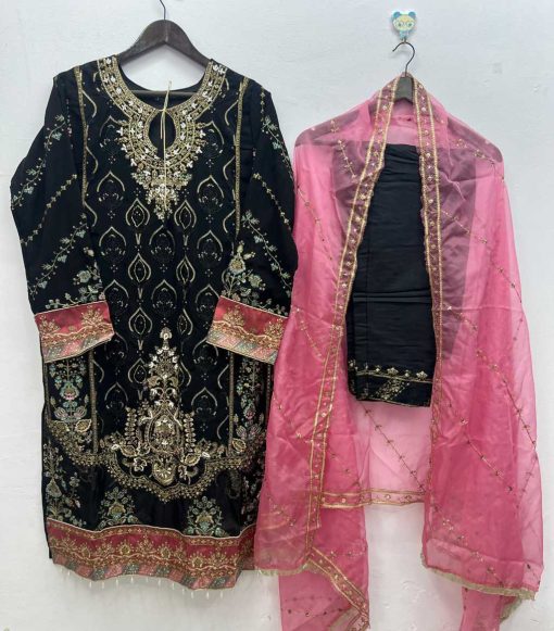 Bilqis B 142 Q T Georgette Readymade Suit Catalog 4 Pcs 6 510x581 - Bilqis B 142 Q-T Georgette Readymade Suit Catalog 4 Pcs