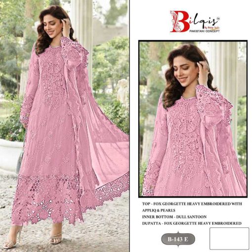 Bilqis B 143 E H Georgette Salwar Suit Catalog 4 Pcs 1 510x510 - Bilqis B 143 E-H Georgette Salwar Suit Catalog 4 Pcs