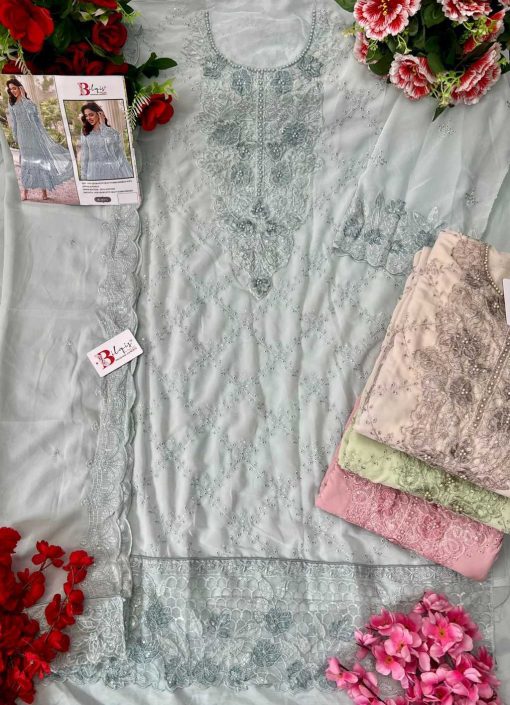 Bilqis B 143 E H Georgette Salwar Suit Catalog 4 Pcs 4 510x705 - Bilqis B 143 E-H Georgette Salwar Suit Catalog 4 Pcs