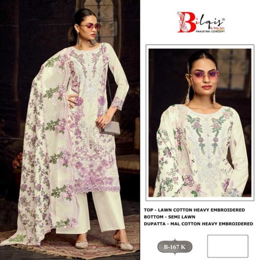 Bilqis B 167 I L Cotton Salwar Suit Catalog 4 Pcs 3 510x510 - Bilqis B 167 I-L Cotton Salwar Suit Catalog 4 Pcs