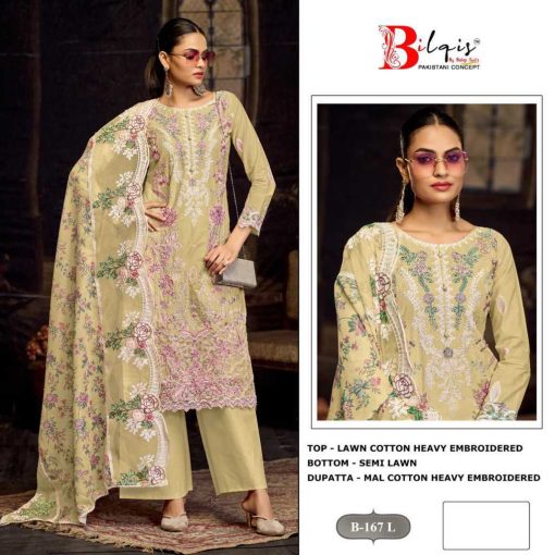 Bilqis B 167 I L Cotton Salwar Suit Catalog 4 Pcs 4 510x510 - Bilqis B 167 I-L Cotton Salwar Suit Catalog 4 Pcs
