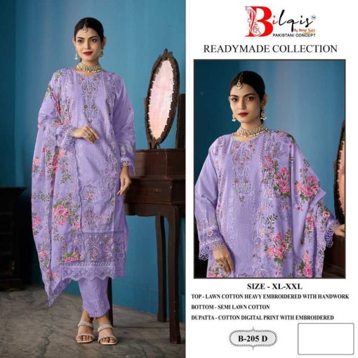 Bilqis B 205 A D Cotton Readymade Salwar Suit Catalog 4 Pcs 10 510x510 - Bilqis B 205 A-D Cotton Readymade Salwar Suit Catalog 4 Pcs