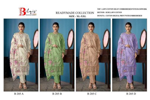 Bilqis B 205 A D Cotton Readymade Salwar Suit Catalog 4 Pcs 13 510x340 - Bilqis B 205 A-D Cotton Readymade Salwar Suit Catalog 4 Pcs