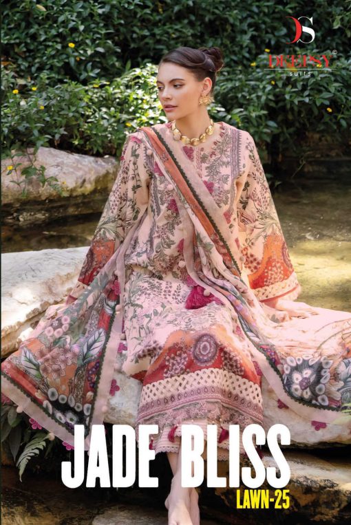 Deepsy Jade Bliss Lawn Vol 25 Chiffon Cotton Salwar Suit Catalog 6 Pcs 1 510x763 - Deepsy Jade Bliss Lawn Vol 25 Chiffon Cotton Salwar Suit Catalog 6 Pcs