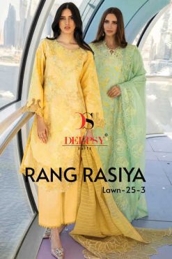 Deepsy Rangrasiya Lawn 25 Vol 3 Cotton Salwar Suit Catalog 5 Pcs