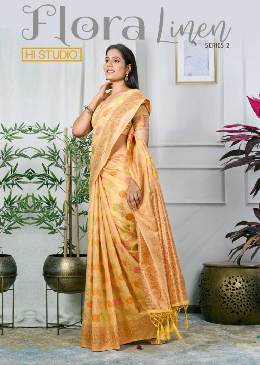 Hi Studio Flora Linen Series Vol 2 Saree Sari Catalog 5 Pcs 1 510x714 - Hi Studio Flora Linen Series Vol 2 Saree Sari Catalog 5 Pcs