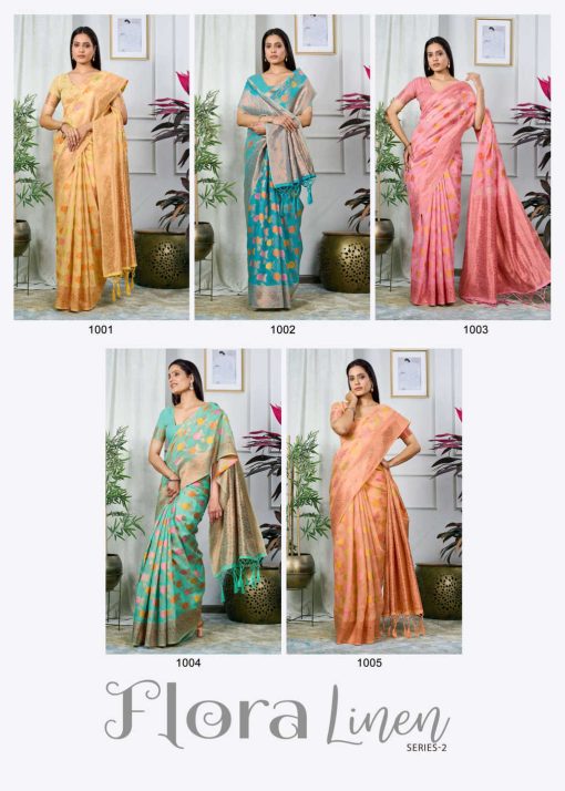 Hi Studio Flora Linen Series Vol 2 Saree Sari Catalog 5 Pcs 8 510x714 - Hi Studio Flora Linen Series Vol 2 Saree Sari Catalog 5 Pcs