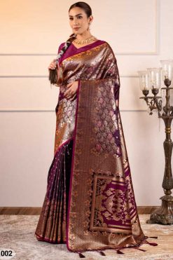 Hi Studio Malabar Satin Series Vol 6 Saree Sari Catalog 4 Pcs