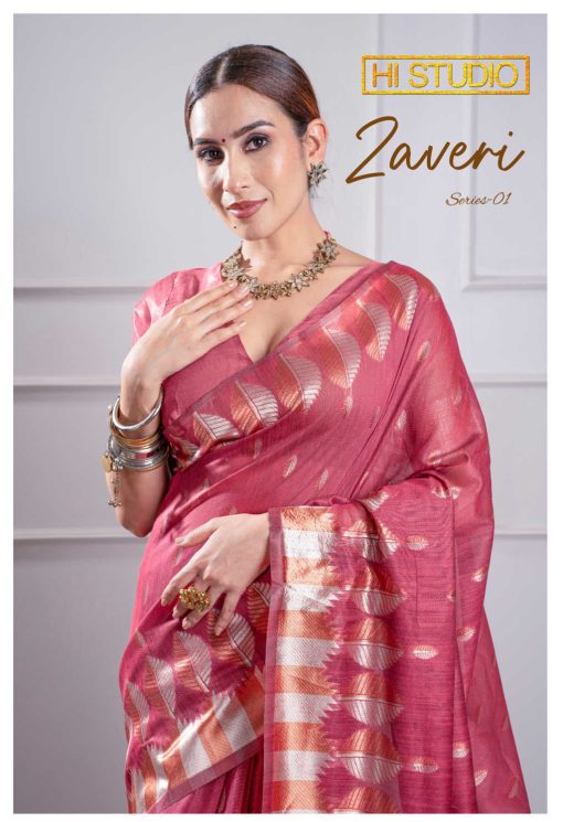 Hi Studio Zaveri Series Vol 1 Linen Saree Sari Catalog 5 Pcs 1 510x745 - Hi Studio Zaveri Series Vol 1 Linen Saree Sari Catalog 5 Pcs