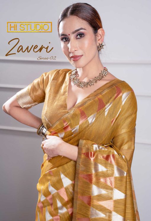 Hi Studio Zaveri Series Vol 2 Linen Saree Sari Catalog 5 Pcs 1 510x745 - Hi Studio Zaveri Series Vol 2 Linen Saree Sari Catalog 5 Pcs