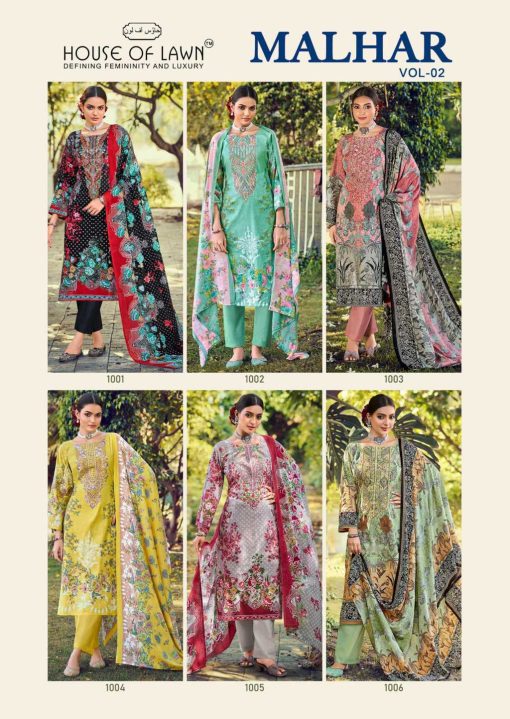 House of Lawn Malhar Vol 2 Cotton Salwar Suit Catalog 6 Pcs 9 510x719 - House of Lawn Malhar Vol 2 Cotton Salwar Suit Catalog 6 Pcs